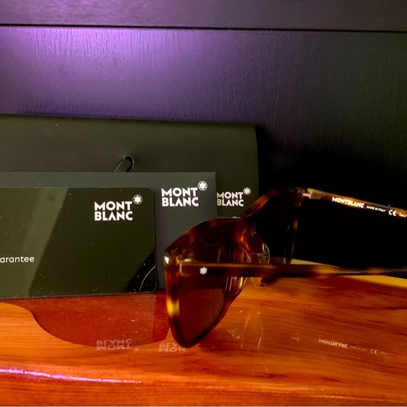 MONT BLANC Havana Sunglasses. *𝙱𝚁𝙰𝙽𝙳 𝙽𝙴𝚆* Guarantee certification - Picture 3 of 3